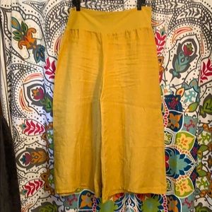 Bryn walker linen pants with yoga style waist band